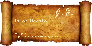 Jakab Hermia névjegykártya